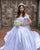 Off The Shoulder White Satin Ball Gown Wedding Dresses Lace Appliques 2019 Bridal Gowns