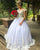 Unique 2019 White Lace Wedding Dresses with Ivory Lace Appliques Sexy Bridal Ball Gowns