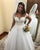 Unique 2019 White Lace Wedding Dresses with Ivory Lace Appliques Sexy Bridal Ball Gowns