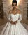 Off The Shoulder Lace Wedding Dresses Full Sleeve Appliques Elegant Bridal Gowns Chapel Train
