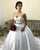 Sexy Strapless Bridal Gowns Sweetheart Elegant Ball Gown Wedding Dress with Belt Beaded