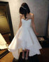 2019 Hi-Lo Wedding Dresses Satin Sexy Sweetheart Wedding Gowns Backless