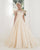 Off The Shoulder Champagne Lace Wedding Dress 2019 Ball Gown Lace Bridal Gowns with Belt 2019-2020