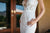 2020 Unique Lace Wedding Dress Pockets Sheer Deep V-neck Lace Bridal Gowns with Long Train