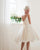 Sexy Spaghetti Straps Short Lace Wedding Dresses Appliques Tulle A-line Bridal Gowns with Bow