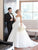 2019 Satin Wedding Dress with Chiffon Ruffles Sweetheart Ball Gown Wedding Dress Beaded