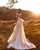 Champagne Tulle Wedding Dress Open Back Cap Sleeves Lace Appliques Summer Garden Boho Tulle Bridal Gowns