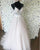 Sexy Spaghetti Straps A-line Organza & Tulle Wedding Dress With Belt Bohemian Bridal Gown Illusion Bodice
