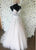 Sexy Spaghetti Straps A-line Organza & Tulle Wedding Dress With Belt Bohemian Bridal Gown Illusion Bodice