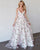 Elegant 3D Floral Gown Prom Dresses Sexy V-Neck Spaghetti Straps Long Homecoming Dress 2020