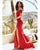 Off The Shoulder Sheath Prom Dresses Cap Sleeve Spandex Long Evening Gowns Split Side