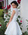 2020 Short Wedding Dresses with Lace Jacket Summer Beach Satin Wedding Gowns Pockets