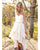 New High Low Wedding Dress with Removable Beaded Sash Satin Lace Bridal Gowns