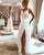 Sexy Beach Wedding Dresses Lace Appliques V-Neck A Line Backless Bohemian Bridal Gown Split Side 2020 spring