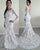 Sexy Lace Mermaid Wedding Dresses Full Sleeve Lace Backless Bridal Gowns Court Train