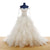 Elegant Tulle Layered Skirts Wedding Dresses Ball Gown Full Sleeve Lace Appliques Bridal Gown