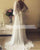 Bohemian Wedding Dress Illusion Lace Backless Long Sleeve Deep V Neck Boho Chiffon Beach Bridal Dress
