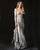 Grey Sequins Bridesmaid Dresses V-Neck Backless Sexy Mermaid Wedding Party Gowns