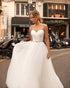 Sexy Tulle A-line Wedding Dress Beaded Spaghetti Straps Long Wedding Gown Sheer Back