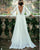 2019 Bohemian Lace Wedding Dresses with Sleeves Backless Boat Neck Beach Wedding Gowns 2020 elegant boho country style
