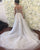 See Through O-Neck Wedding Dresses With Appliques Tulle Long Sleeves Sweep Train Bridal Gown