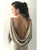 Long Sleeve Sequined Bridesmaid Dresses Cowl Back Slim Fitted Sheath Party Gowns Sparkly