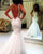 Sexy Mermaid Lace Wedding Dresses Fitted Flare Low Back Tulle Trumpet Wedding Gowns Brides African