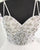 Delicate A-line Tulle Wedding Dresses Spaghetti Straps Backless Bohemian Bridal Gown with Pearls Beadings