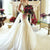 Off The Shoulder Tulle Mermaid Wedding Dresses Flare V-Neck Simple Wedding Gown for Brides