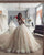 Delicate Lace Tulle Wedding Dress Ball Gown Floral Appliques Long Sleeve Princess Bridal Gowns 2020