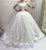 Delicate Lace Tulle Wedding Dress Ball Gown Floral Appliques Long Sleeve Princess Bridal Gowns