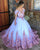 2020 Elegant Lace Wedding Dress Ball Gown Cap Sleeves Blush Appliques Princess Bridal Gowns
