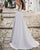 Elegant Wedding Dresses Beaded Belt V-Neck Satin A-line Bridal Gowns New Arrival