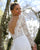 2020 Bridal Wedding Dresses with Lace Sleeve Scoop Neckline Backless Wedding Gowns