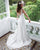 Delicate Sheath Wedding Dresses with V-Neck Elegant Backless Bridal Gowns for Women