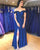 2020 Navy Blue Blue Prom Dresses Off The Shoulder Chiffon Lace Appliques Long Homecoming Gowns