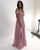 2020 Navy Blue Blue Prom Dresses Off The Shoulder Chiffon Lace Appliques Long Homecoming Gowns