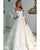 Fashion 2020 Lace Wedding Dresses 3/4 Sleeve Sexy V-Neck Bridal Gowns Appliques