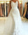 Sexy Mermaid Lace Wedding Dresses with Detachable Train Bridal Gown with Spaghetti