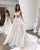 Sexy Lace Wedding Dresses with Spaghetti A-line Bridal Wedding Gown 3D Flowers