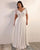 Plus Size Lace Beach Wedding Dresses Short Sleeve Sexy V-Neck A-line Long Bridal Wedding Gowns