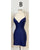 Sexy Royal Blue Satin Homecoming Dresses Cross Criss Strips Sexy Lace Homecoming Party Gowns