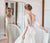 Elegant A-line Bridal Dresses Chiffon Skirt Beaded Belt Sheer Sleeves Romantic Wedding Gowns