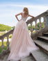 Romantic Lace Wedding Dresses Appliques  V-Neck Elegant A-line Champagne Tulle Bridal Gowns