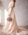 Elegant Lace Wedding Dresses with Veil See Through V-Neck Tulle Lace A-line Bridal Gowns Outdoors