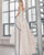Elegant Lace Wedding Dresses with Veil See Through V-Neck Tulle Lace A-line Bridal Gowns Outdoors