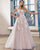 Princess Lace Wedding Dresses Appliqued See Through Bateau Neck Tulle A-line Bridal Gowns Outdoors