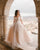 Sparkly Sequined Wedding Dress Butterfly Sleeve V-Neckline Princess A-line Silhouette Tulle Bridal Gowns Outdoors