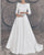 Sexy Satin Wedding Dress Open Back Modest Long Sleeve 2021 Bridal Gowns with Veils