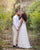 Sexy Lace A-line Country Wedding Dresses V-Neckline 2021 Bridal Gowns with Cape